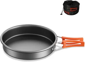 WHYATT Small Camping Pot, Compact Camping Pots and Pans for Outdoor Backpacking Camping Hiking Picnic, Included Mesh Carry Bag