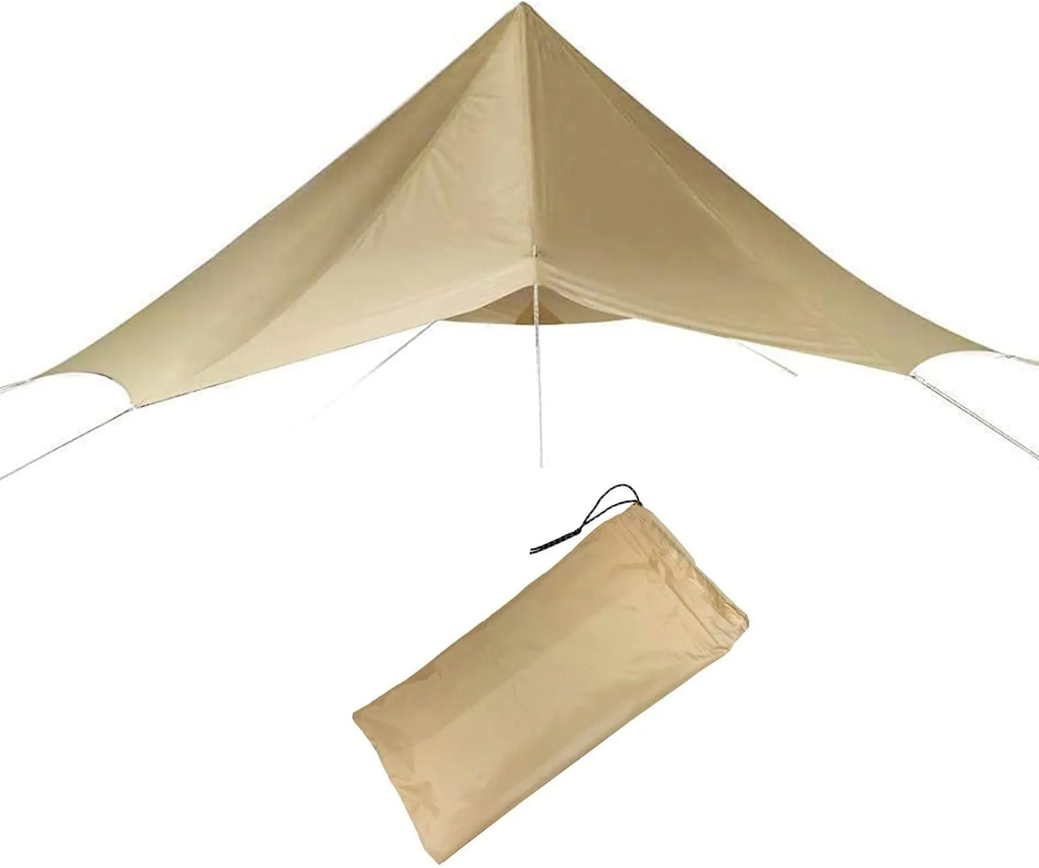WINTENT Waterproof Top Tarp with Stove Jack for 3M 4M 5M 6M 7M Cotton Canvas Bell Tent Glamping Yurt Tent for Camping