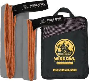 Wise Owl Outfitters Camping Towel - Camping Accessories, Quick Dry Microfiber Towel for Travel, Hiking, Yoga, Workout, and Backpacking