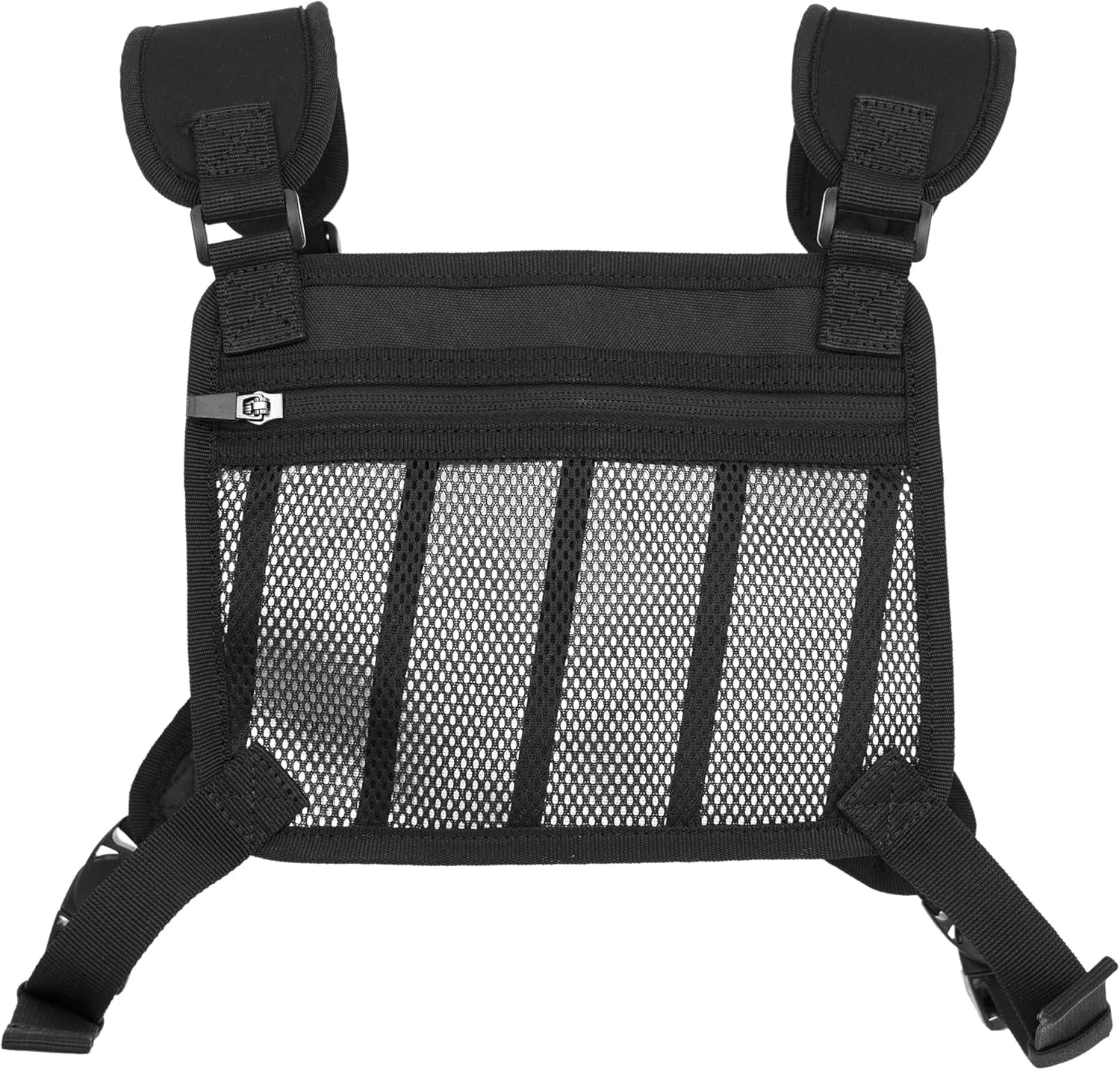 WOLF TACTICAL Compact Chest Pack Running Chest Bag For Men Running Vest Fanny Pack Chest Rig Running Bag, Black