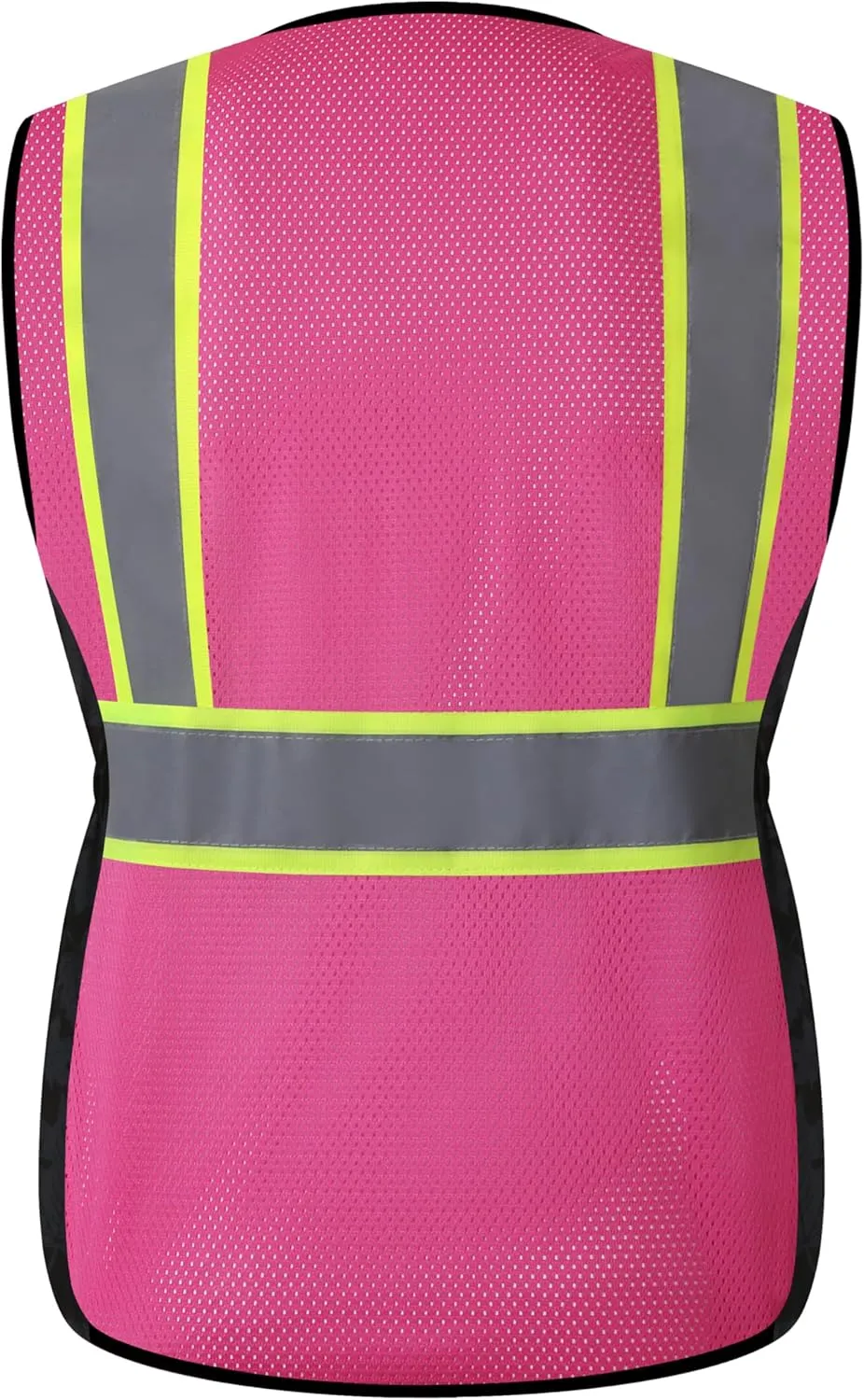 Women Safety Vest, Multi Pockets High Visibility Reflective Breathable Mesh Work Vest For Lady, Durable Zipper