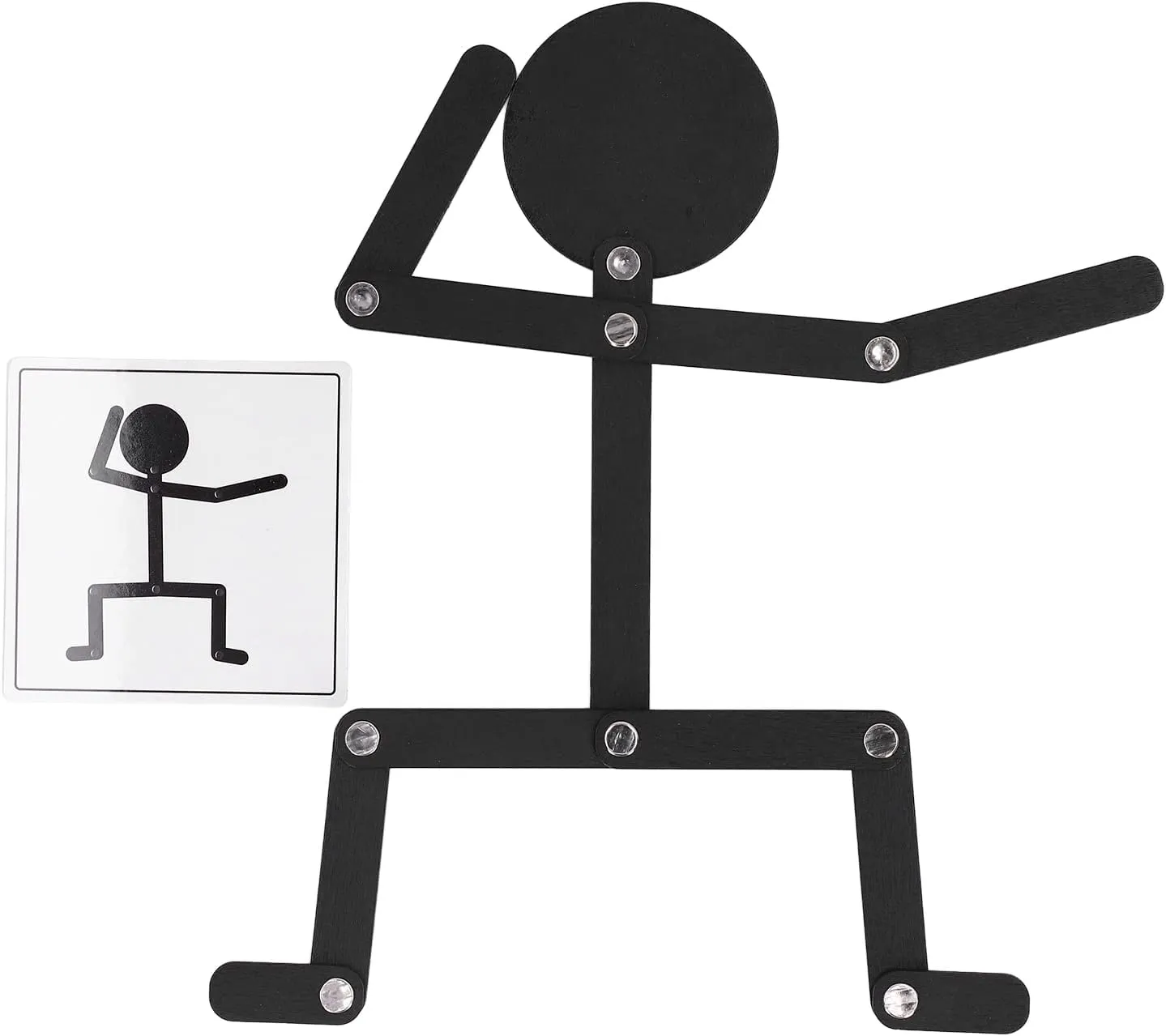 Wood Board Game 18×12×3 Stickman Toys Exercising Coordination Burr Basswood Material Educational Puzzle Toy for 3 Years Old Wooden Game Stick Man Toy