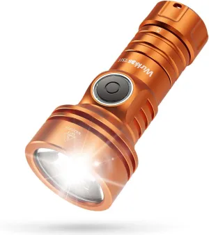 Wurkkos TS11 EDC Flashlight Rechargeable,Super Bright Led Pocket Flashlight with 616M Beam Distance,Compact LED Flashlight with Anduril 2.0 UI and SFT40 Led (Orange)