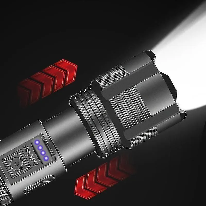 Xhp50 Flashlight Zoom Power Display Usb Charging