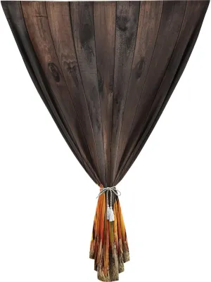 XISUNYA Travel Windows Blackout Curtain, Harvest Curtain Shades, Thanksgiving Pumpkins in Hay Wooden Board Background Print Adjustable Temporary Blackout Shades,26W x40L Inch, for Kitchen Bathroom