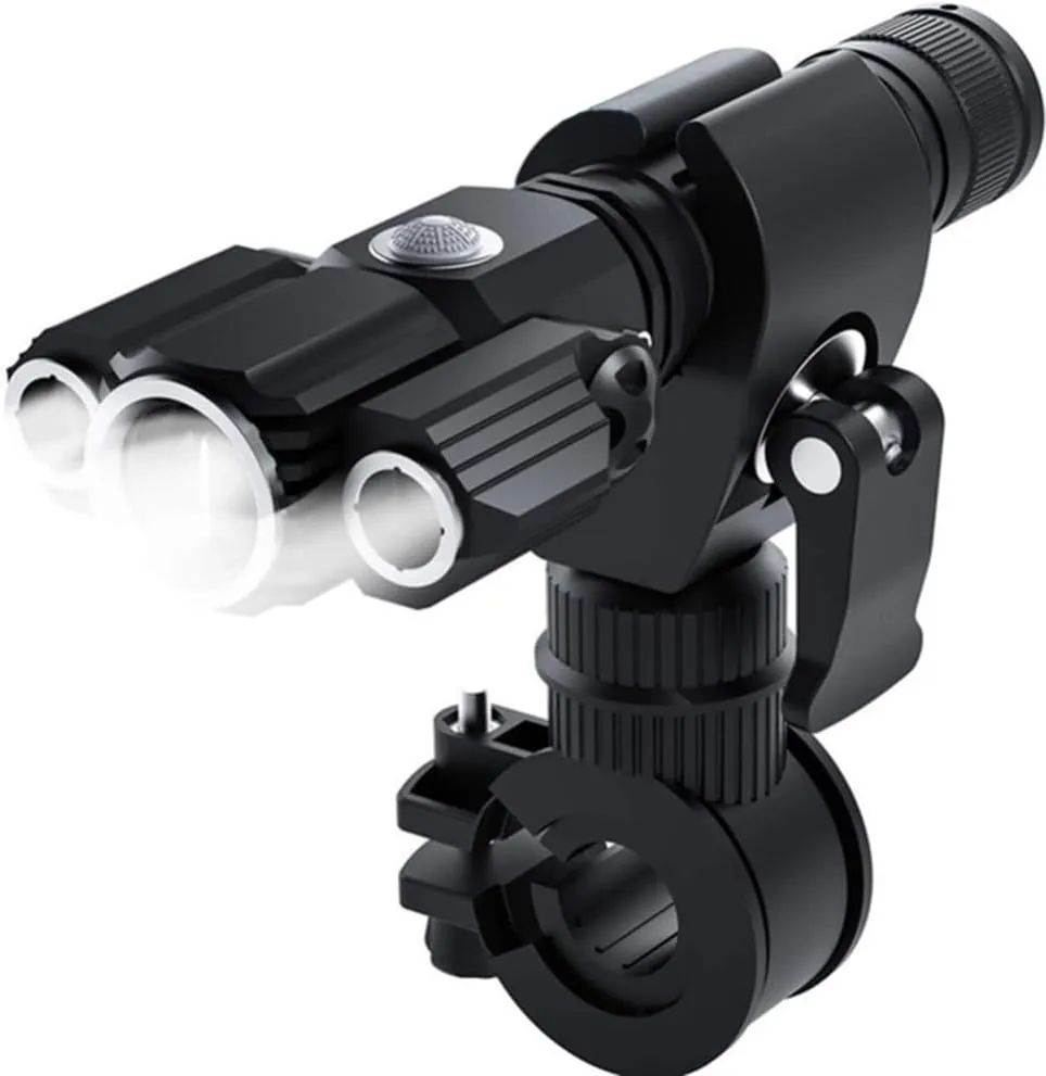 YARNOW Super-Bright Led Flashlight with Three Lamp Heads 1000 Lumens Mag Lights High Powered Rechargeable