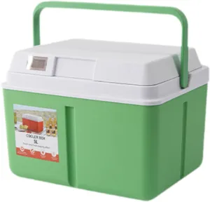 YIJU Portable Cooler Box Cold and Hot Insulated Case Sturdy for Fishing Food Preservation Box with Carry Handle