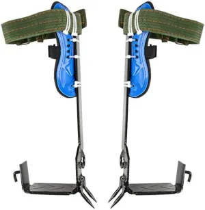YIYIBYUS Tree Climbing Spike Set, 2 Gear Tree Climbing Tool with Adjustable Safety Belt & Rope for Outdoor Sports Picking Fruit Jungle Survival Hunting - Max Bearing Capacity 100KG