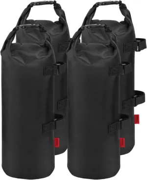 YOOFAN Heavy Duty Sand Bags for Canopy Legs (Set of 4) – 1680D Waterproof Oxford Fabric with Upgraded Hook & Loop Straps – Ideal Weights for Tent, Gazebo, Bounce House