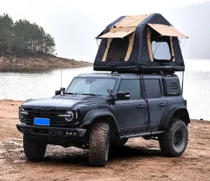 Your Camping Experience with a 4x4 Roof Top Inflatable Tent, Quick Setup, Easy, Khaki & Black Design