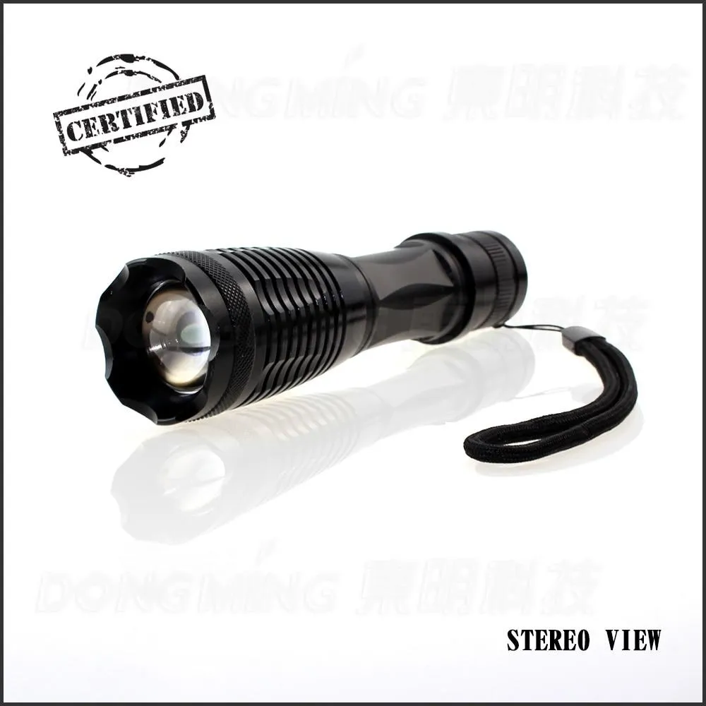 Zoomable 5000 lumen flashlight lantern  powered by one 18650 battery Cree XML-T6 LED Tactical Flashlight Torch